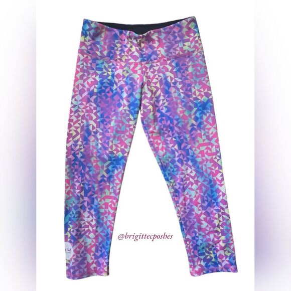 FLYWHEEL Cropped Pink Multi-colored Legging - Picture 4 of 6